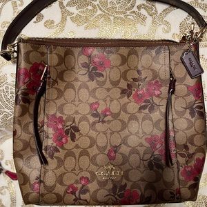 Floral Coach hobo bag